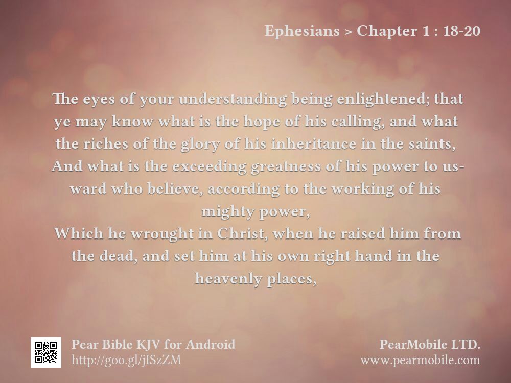 Ephesians, Chapter 1:18-20